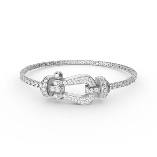 [BIJOUX]FORCE  LARGE HORSESHOE FULL DIAMOND TENNIS BRACELET