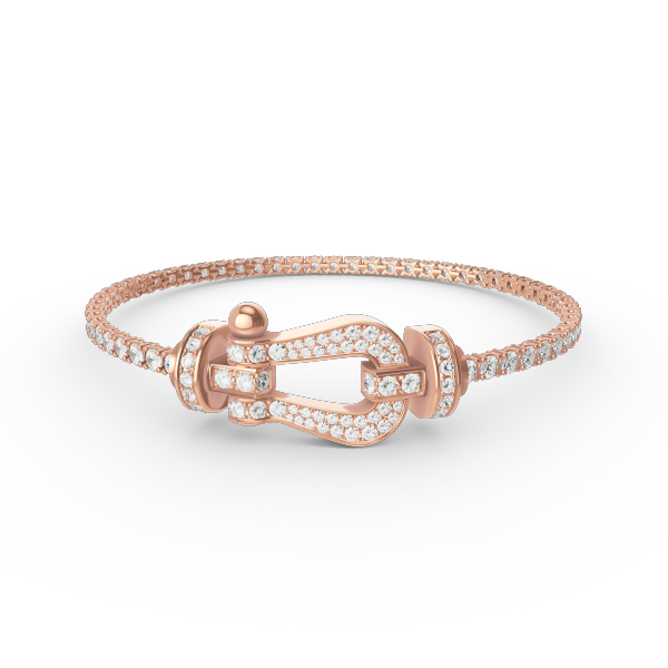 [BIJOUX]BRACELET TENNIS FORCE LARGE FER A CHEVAL FULL DIAMOND