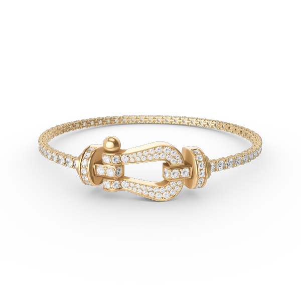 [BIJOUX]BRACELET TENNIS FORCE LARGE FER A CHEVAL FULL DIAMOND