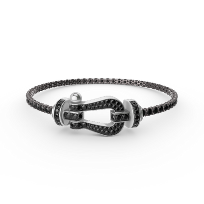 [BIJOUX]BRACELET TENNIS FORCE LARGE FER A CHEVAL FULL DIAMOND